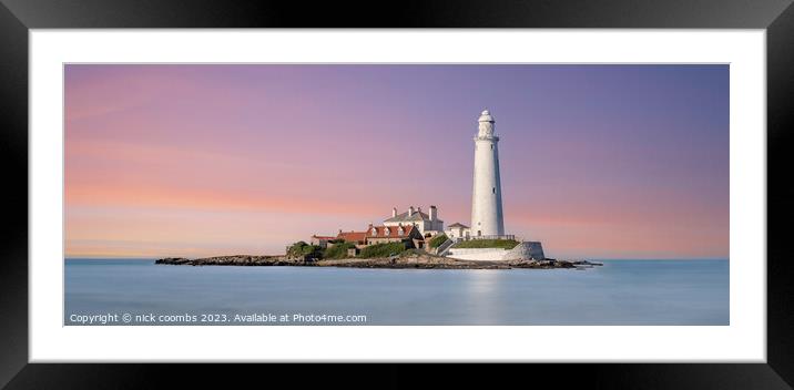 St Mary LightHouse Framed Mounted Print by nick coombs