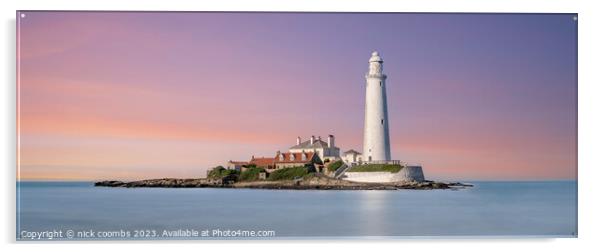St Mary LightHouse Acrylic by nick coombs