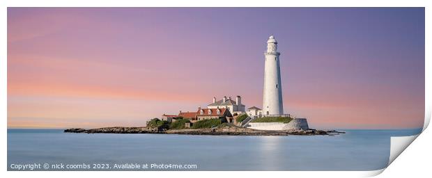 St Mary LightHouse Print by nick coombs