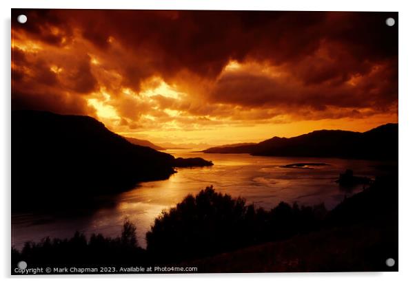 Sunset over Loch Alsh, Scotland Acrylic by Photimageon UK