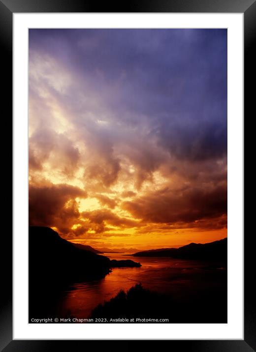 Sunset over Loch Alsh, Scotland Framed Mounted Print by Photimageon UK
