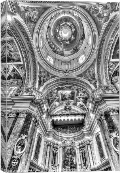 St Paul's Cathedral Mdina  Canvas Print by David Pyatt