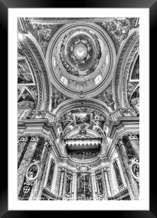 St Paul's Cathedral Mdina  Framed Mounted Print by David Pyatt