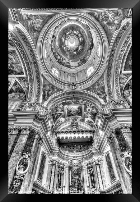 St Paul's Cathedral Mdina  Framed Print by David Pyatt