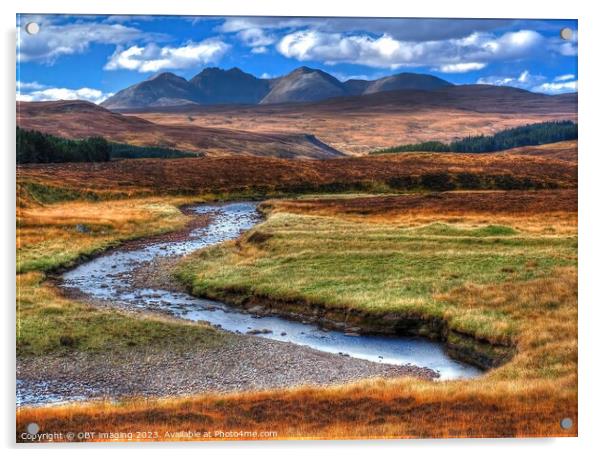 An Teallach Mountain Massif West Highland Scotland Late Autumn Splendour Acrylic by OBT imaging
