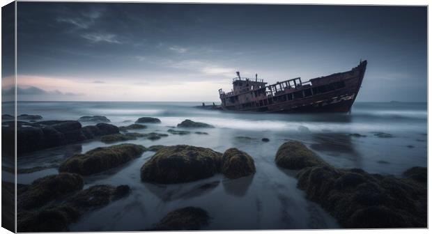 Shipwreck Canvas Print by Bahadir Yeniceri
