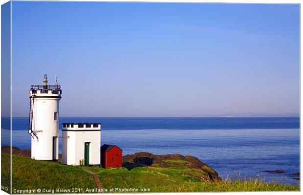 Elie Lighthouse Canvas Print by Craig Brown