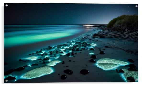 Glowing Beach Acrylic by Bahadir Yeniceri