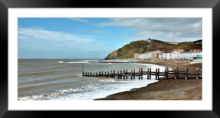 Serenity at Coastal Pier Framed Mounted Print by Les Schofield