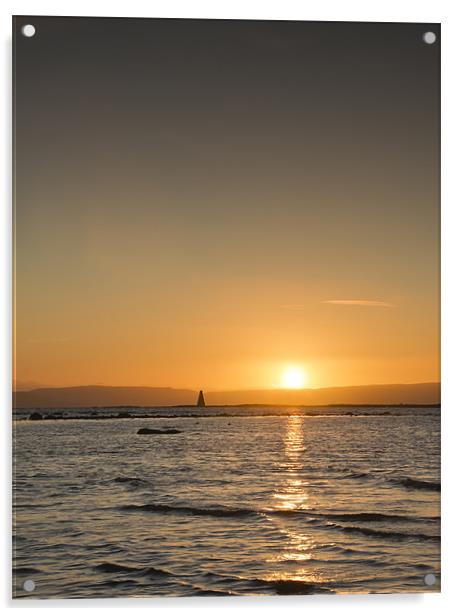 West Coast Sunset Acrylic by Sam Smith