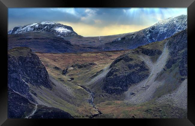 VIEW OF THE WESTERN FELLS FROM BARROW Framed Print by Tony Sharp LRPS CPAGB
