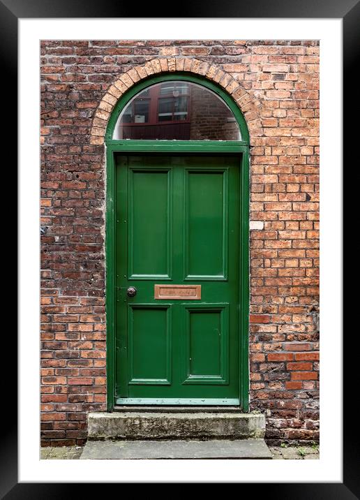 Green Door Framed Mounted Print by Glen Allen
