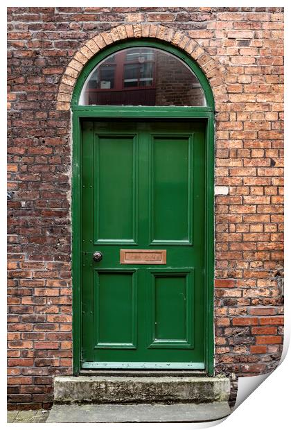 Green Door Print by Glen Allen