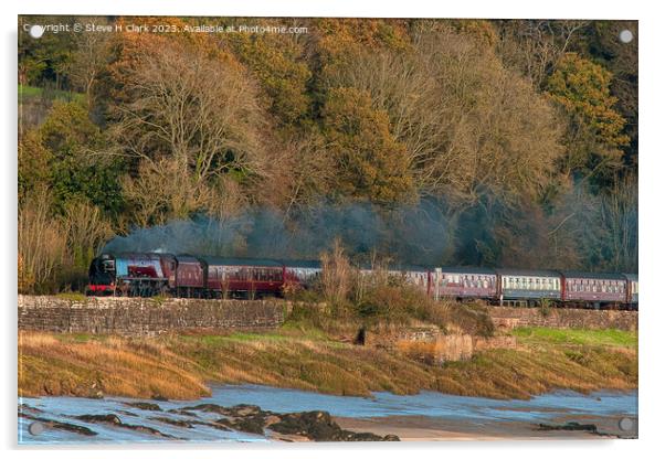 LMS 6233 Duchess of Sutherland at Purton Acrylic by Steve H Clark