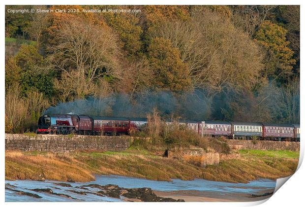 LMS 6233 Duchess of Sutherland at Purton Print by Steve H Clark