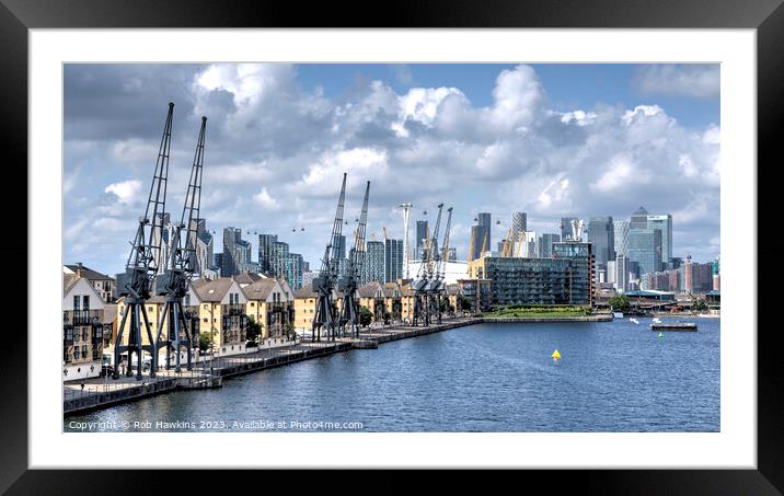 Docklands city skyline  Framed Mounted Print by Rob Hawkins