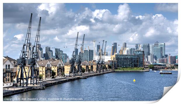 Docklands city skyline  Print by Rob Hawkins
