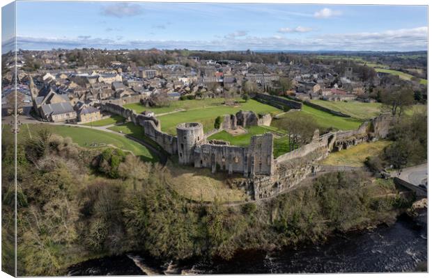 Barnard Castle From The Air Canvas Print by Apollo Aerial Photography