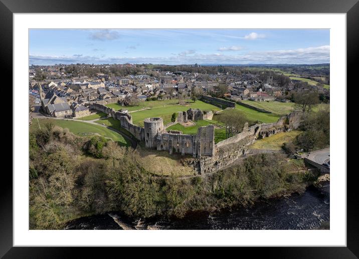 Barnard Castle From The Air Framed Mounted Print by Apollo Aerial Photography
