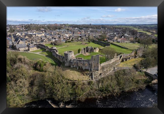 Barnard Castle From The Air Framed Print by Apollo Aerial Photography