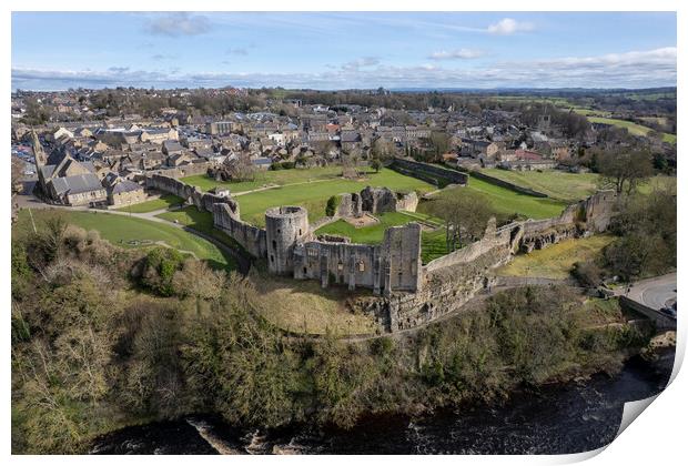 Barnard Castle From The Air Print by Apollo Aerial Photography