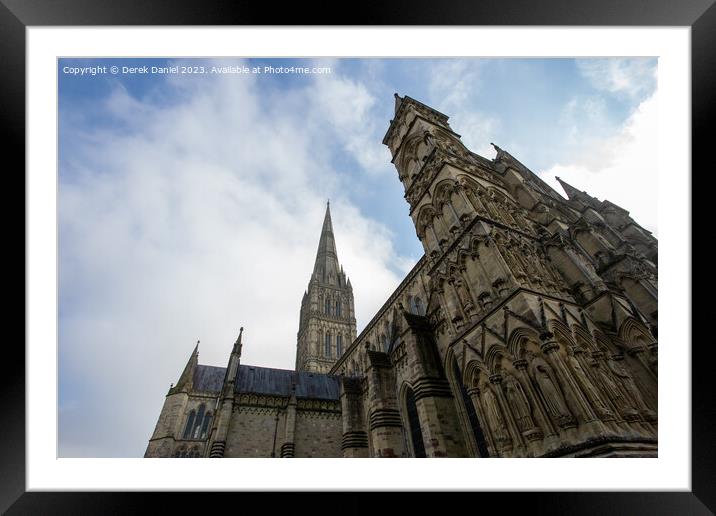 Majestic Beauty of Salisbury Cathedral Framed Mounted Print by Derek Daniel