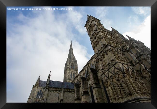 Majestic Beauty of Salisbury Cathedral Framed Print by Derek Daniel