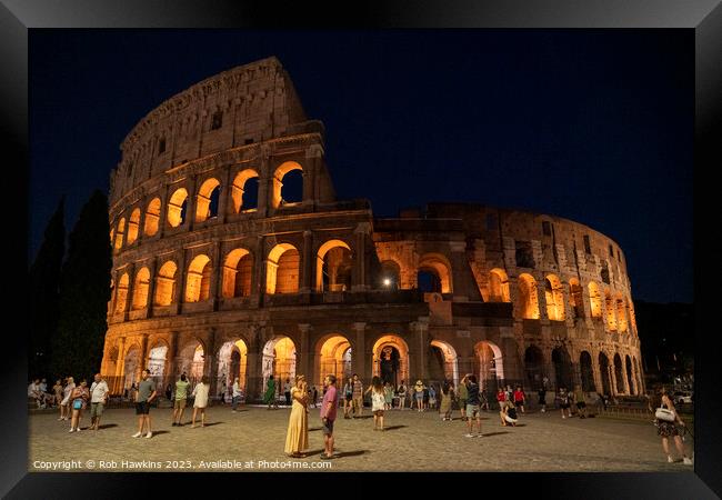 A night at Colosseum Framed Print by Rob Hawkins
