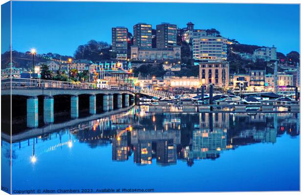 Torquay Harbour  Canvas Print by Alison Chambers