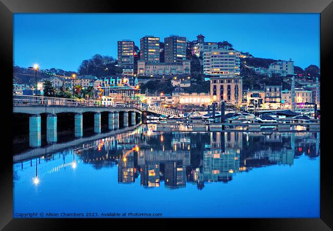 Torquay Harbour  Framed Print by Alison Chambers