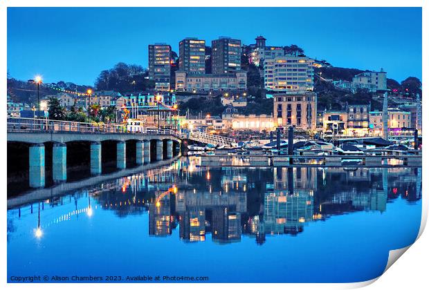 Torquay Harbour  Print by Alison Chambers