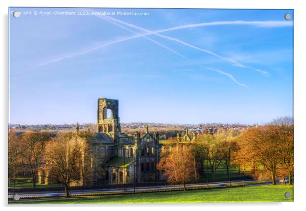 Kirkstall Abbey View Acrylic by Alison Chambers