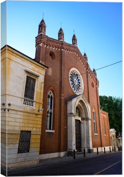 Chiesa Santa Corona Church in Vicenza Canvas Print by Dietmar Rauscher