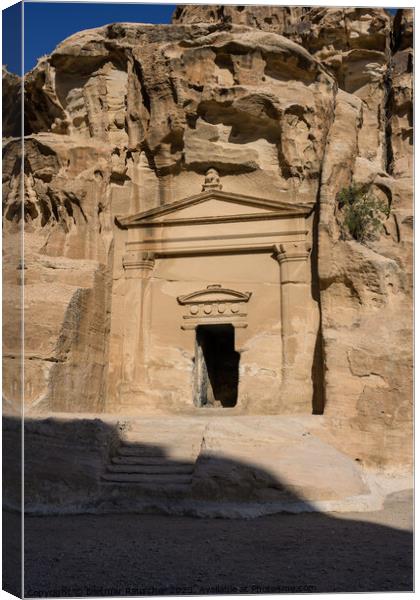 Tomb 846 in Little Petra, Jordan Canvas Print by Dietmar Rauscher