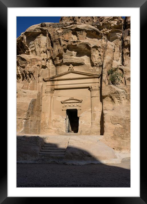 Tomb 846 in Little Petra, Jordan Framed Mounted Print by Dietmar Rauscher