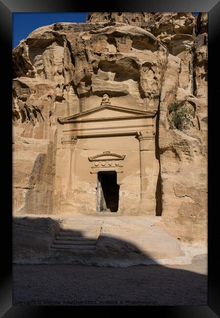 Tomb 846 in Little Petra, Jordan Framed Print by Dietmar Rauscher