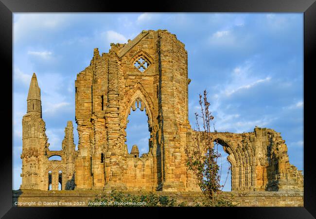 Whitby Abbey Ruins Framed Print by Darrell Evans