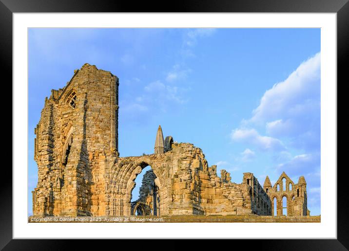 Whitby Priory Framed Mounted Print by Darrell Evans