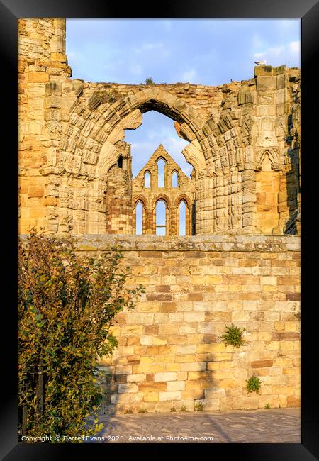Whitby Abbey Wall Framed Print by Darrell Evans