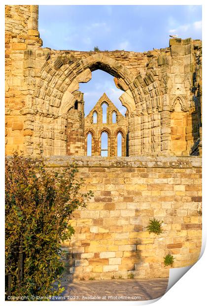 Whitby Abbey Wall Print by Darrell Evans