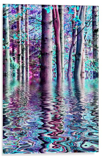 PEACE TREE-TY Acrylic by CATSPAWS 