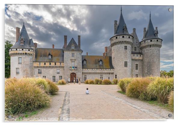 The front entrance of Château de Sully-sur-Loire, France Acrylic by Dave Collins