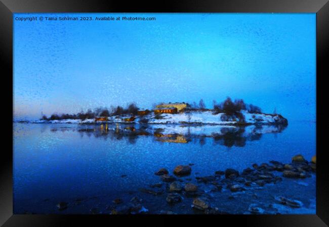 Harakka Island on a Blue March Morning Impressions Framed Print by Taina Sohlman