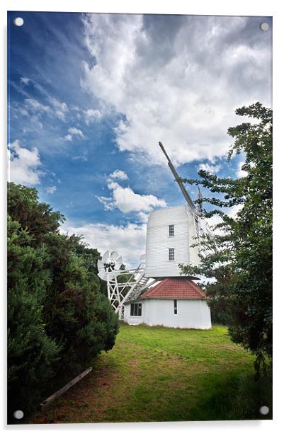 Thorpness Windmill Acrylic by Stephen Mole