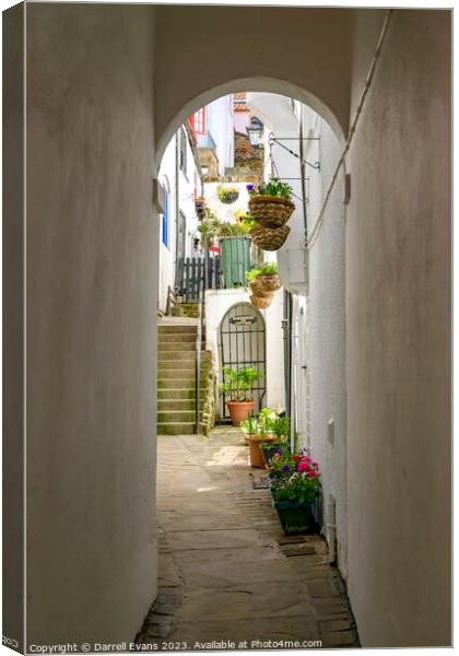 Whitby Alley Canvas Print by Darrell Evans