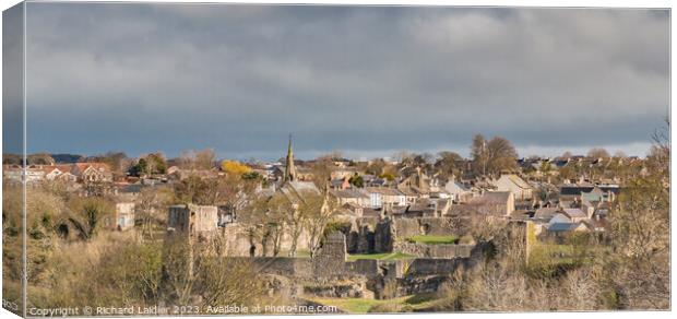 Barnard Castle from Startforth in Early Spring Sunshine Canvas Print by Richard Laidler