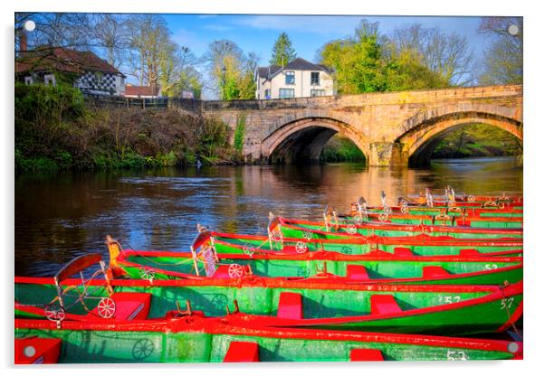Knaresborough Rowing Boats Acrylic by Tim Hill