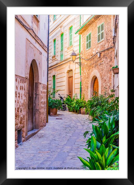 Mediterranean village, Discover the Idyllic Beauty Framed Mounted Print by Alex Winter