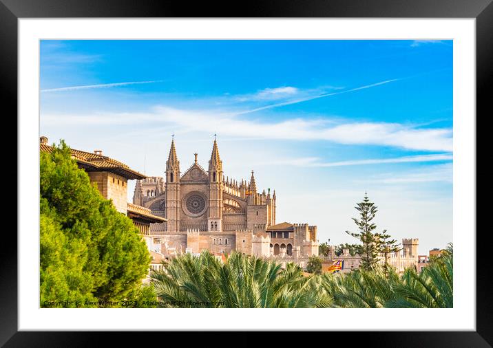 View of Cathedral La Seu, Palma Framed Mounted Print by Alex Winter