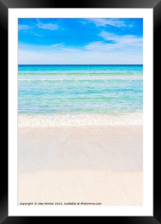 Summer sand sea beach Framed Mounted Print by Alex Winter